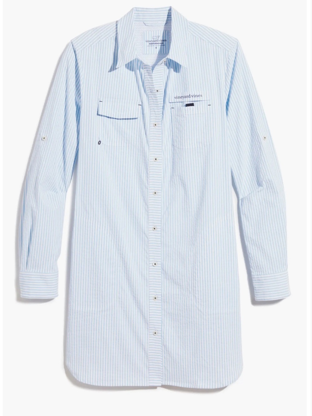 Vineyard Vines Hartley Harbor Cover-Up in Seersucker-Jake Blue